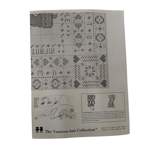 Vanessa-Ann Collection Cross-Stitch Booklet Linen Symphony Sampler Jewelry Bag - Picture 3 of 5